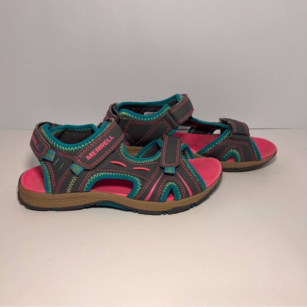 Merrell Kids Velcro Sandals Pink Blue Girls Size 3M